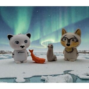 HEXBUG Lil Nature Babies Playset Replacement Figures Polar Bear Fish Seal Wolf